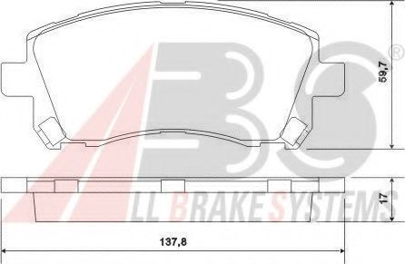 36972 ABS Brake Pad Set, disc brake