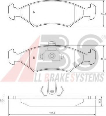 36997 OE ABS Brake Pad Set, disc brake