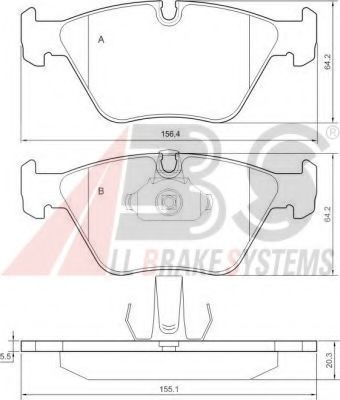 36998 OE ABS Brake Pad Set, disc brake