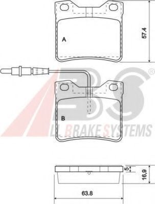 37009 OE ABS Brake System Brake Pad Set, disc brake