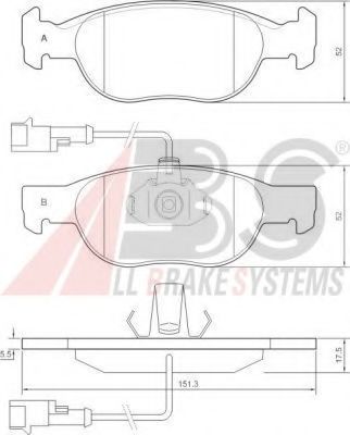37012 OE ABS Brake System Brake Pad Set, disc brake