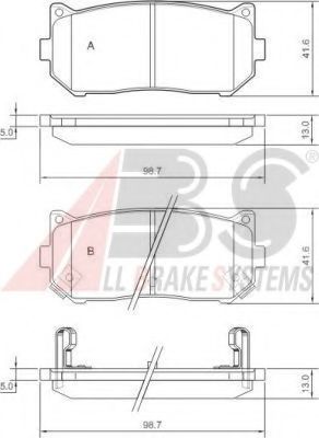 37045 OE ABS Brake System Brake Pad Set, disc brake
