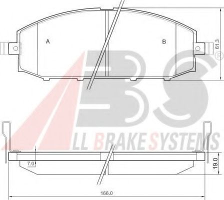 37084 ABS Brake Pad Set, disc brake