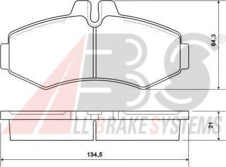 37095 OE ABS Brake System Brake Pad Set, disc brake