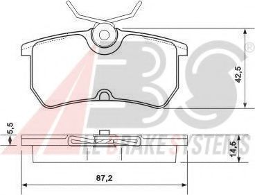 37101 OE ABS Brake System Brake Pad Set, disc brake