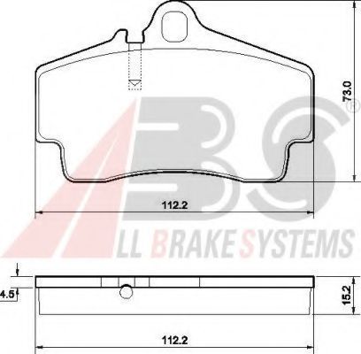 37102 OE ABS Brake Pad Set, disc brake