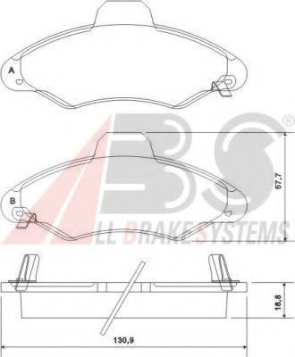 37127 OE ABS Brake Pad Set, disc brake