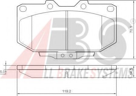 37128 OE ABS Brake Pad Set, disc brake
