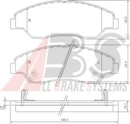 37137 OE ABS Brake System Brake Pad Set, disc brake