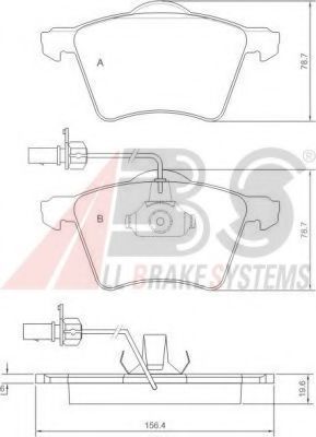 37141 OE ABS Brake Pad Set, disc brake
