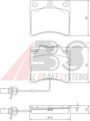 37144 ABS Brake Pad Set, disc brake