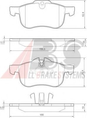 37151 ABS Brake Pad Set, disc brake