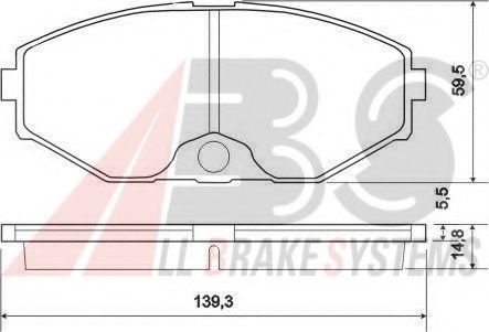 37161 OE ABS Brake Pad Set, disc brake