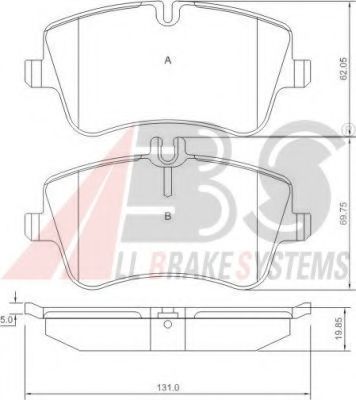 37165 ABS Brake Pad Set, disc brake