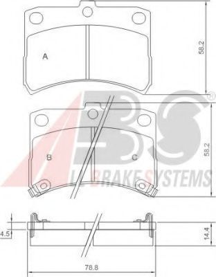37168 ABS Brake System Brake Pad Set, disc brake