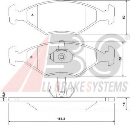 37170 OE ABS Brake System Brake Pad Set, disc brake