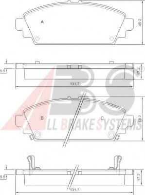 37177 ABS Brake Pad Set, disc brake