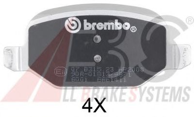 37184S ABS Brake System Brake Pad Set, disc brake