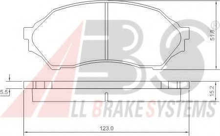 37186 OE ABS Brake Pad Set, disc brake
