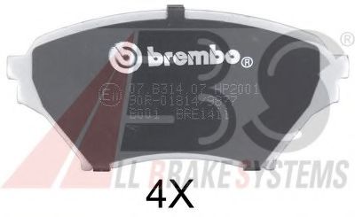 37191S ABS Bremsanlage Bremsbelagsatz, Scheibenbremse