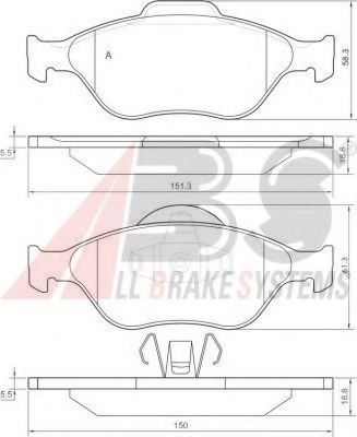 37195 OE ABS Brake System Brake Pad Set, disc brake