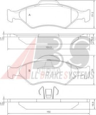 37196 ABS Brake Pad Set, disc brake