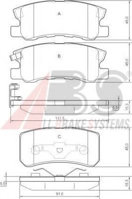 37199 ABS Brake System Brake Pad Set, disc brake