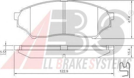 37200 OE ABS Brake System Brake Pad Set, disc brake