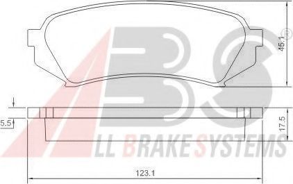 37226 ABS Brake Pad Set, disc brake