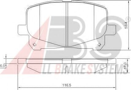 37229 ABS Brake System Brake Pad Set, disc brake