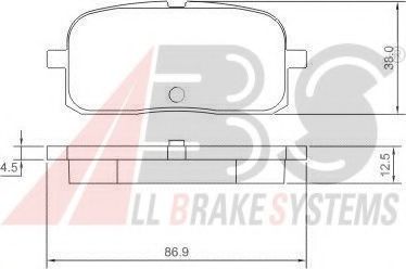37233 ABS Brake System Brake Pad Set, disc brake