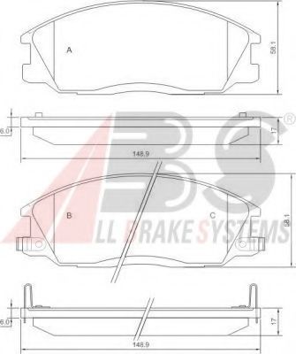 37242 ABS Brake System Brake Pad Set, disc brake