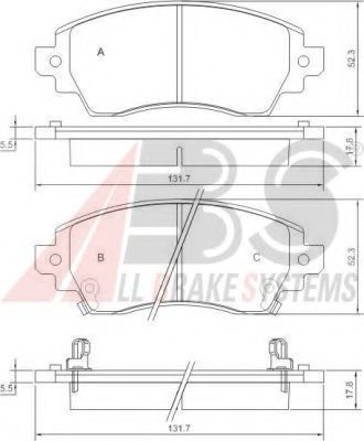 37269 ABS Brake System Brake Pad Set, disc brake