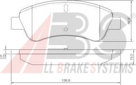 37272 OE ABS Brake Pad Set, disc brake