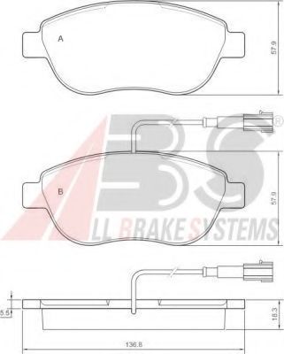 37282 OE ABS Brake System Brake Pad Set, disc brake