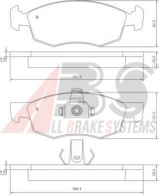 37286 OE ABS Brake Pad Set, disc brake