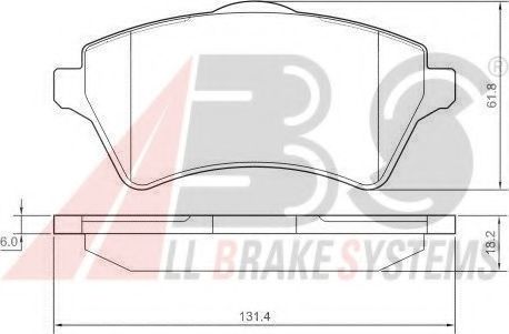 37303 ABS Brake System Brake Pad Set, disc brake