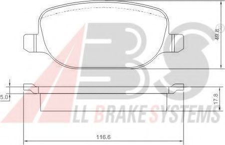 37317 OE ABS Brake Pad Set, disc brake