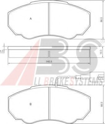 37331 OE ABS Brake Pad Set, disc brake