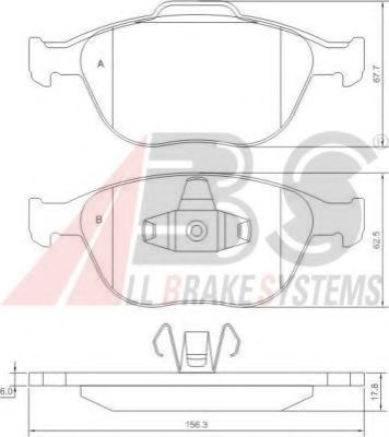 37349 OE ABS Brake Pad Set, disc brake