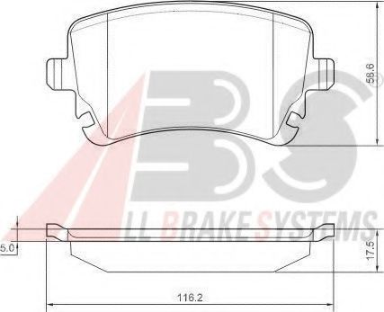 37366 ABS Brake Pad Set, disc brake