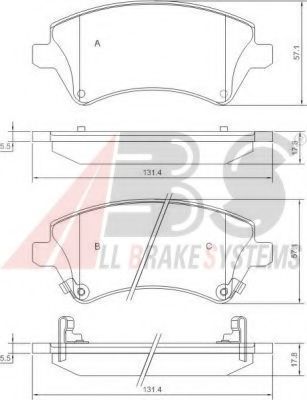 37405 OE ABS Brake System Brake Pad Set, disc brake