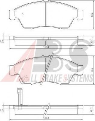 37407 ABS Mounting, axle beam