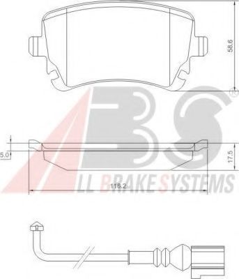 37413 OE ABS Brake Pad Set, disc brake