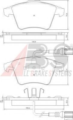 37415 ABS Brake Pad Set, disc brake