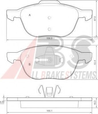 37422 ABS Brake System Brake Pad Set, disc brake