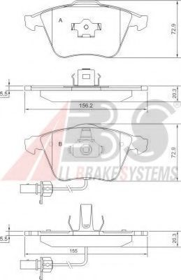 37428 OE ABS Brake Pad Set, disc brake