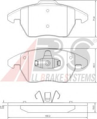 37429 ABS Brake System Brake Pad Set, disc brake