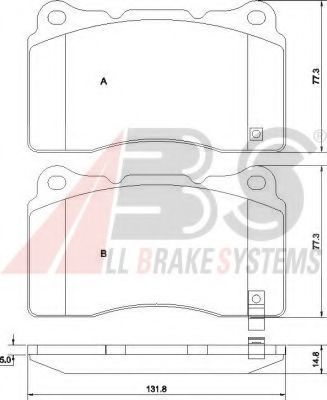 37447 OE ABS Brake Pad Set, disc brake
