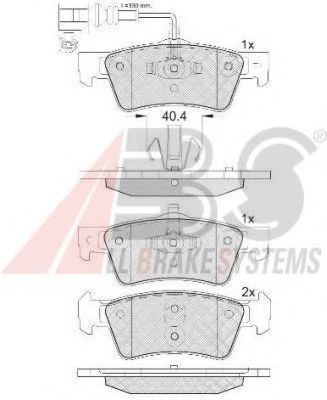 37494 ABS Brake System Brake Pad Set, disc brake